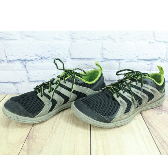 Merrell Bare Access Lace Up Running Sneaker Shoes 9.5 Vibram Sole Gray Black - Picture 2 of 9